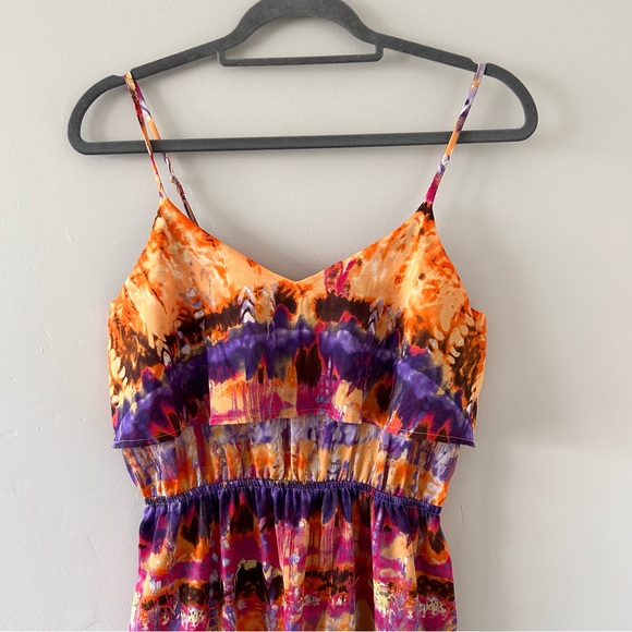 🧡 Romeo & Juliette Multi Coloured Spaghetti Strap Maxi Dress Size Medium - Picture 2 of 5